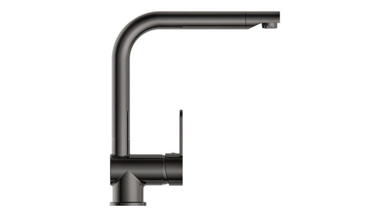 SCHÜTTE Rio Design keukenmengkraan met hoge, draaibare uitloop & zijdelingse greep - gunmetal-look