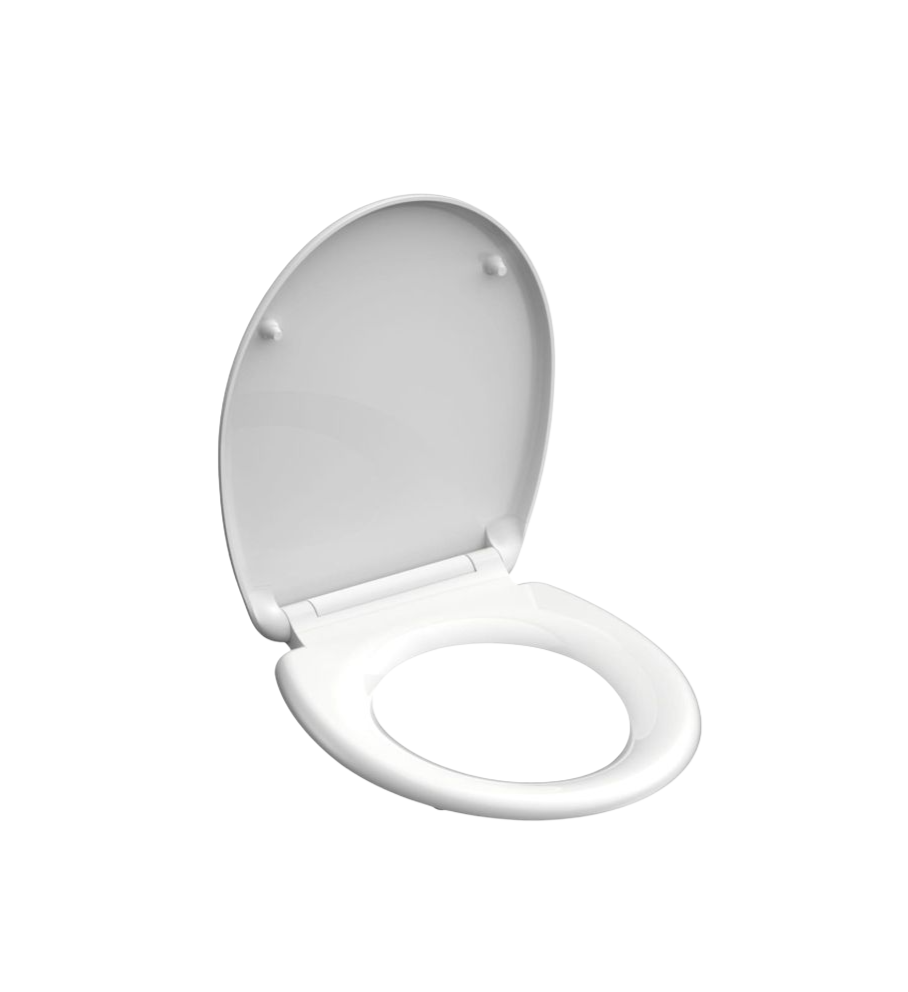 SCHÜTTE soft-close wc-bril WHITE van duroplast, verchroomde scharnieren - wit gelakt