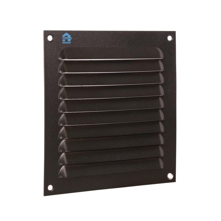 Renson opbouw schoepenrooster plat 436 150x150mm RAL9005 zwart