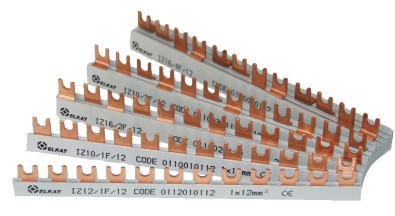 ELKAT Geïsoleerde kamgeleider - vork - 10 mm² - 2 polen - 54 modules