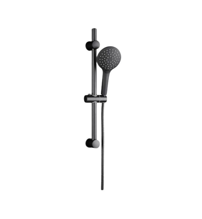 SCHÜTTE Raven Doucheset met Handdouche - 70 cm Glijstang - 3 standen - Zwart mat