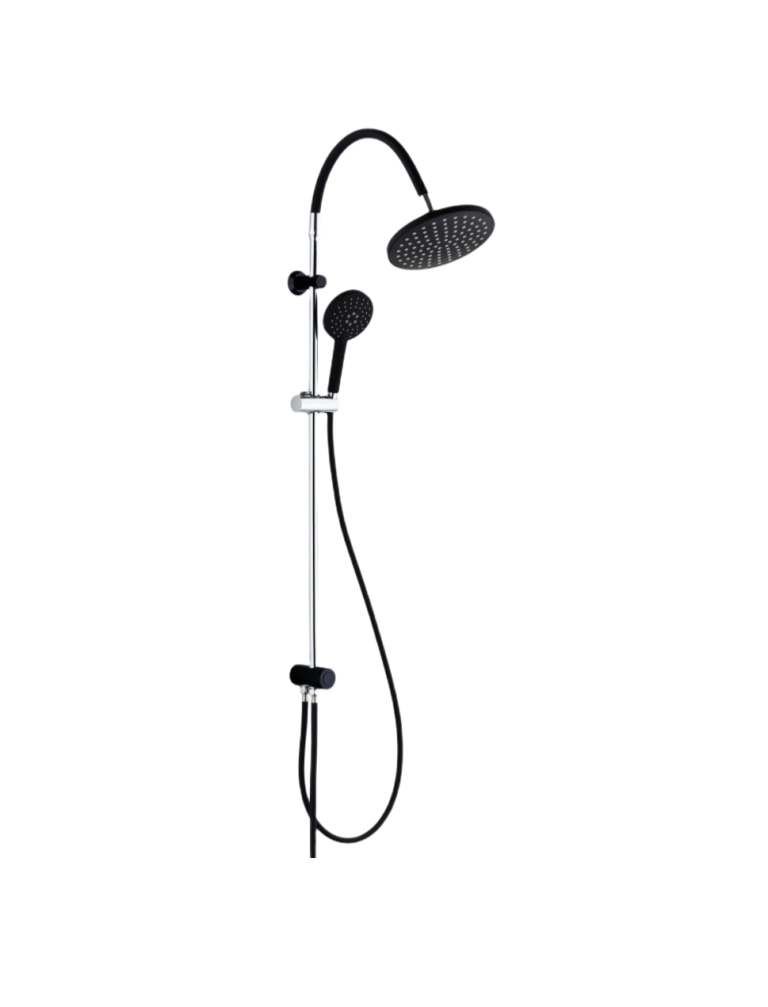 SCHÜTTE Matao Rain Douchesysteem - Regendouche - Flexibele Hoofddouchehouder - Chroom & Zwart Mat