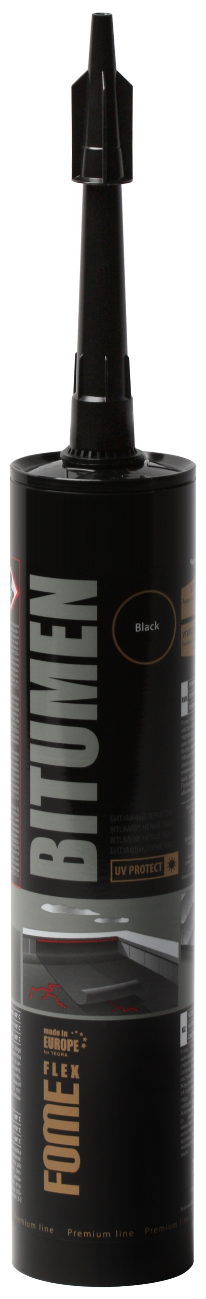 Fome Flex Bitumen lijm & afdichtingskit 300ml zwart