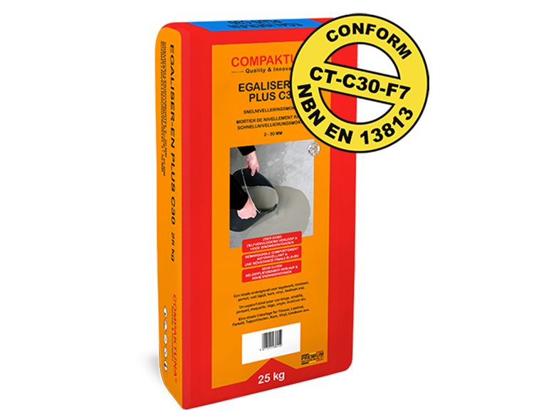 COMPAKTUNA EGALISER-EN PLUS C30: Snelnivelleringsmortel 2 - 30 mm