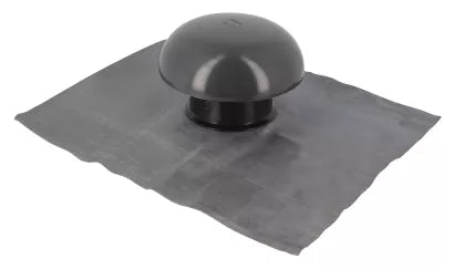 Nicoll CD9 dakventilatiekap met afdichtingskraag Ø90 mm antraciet