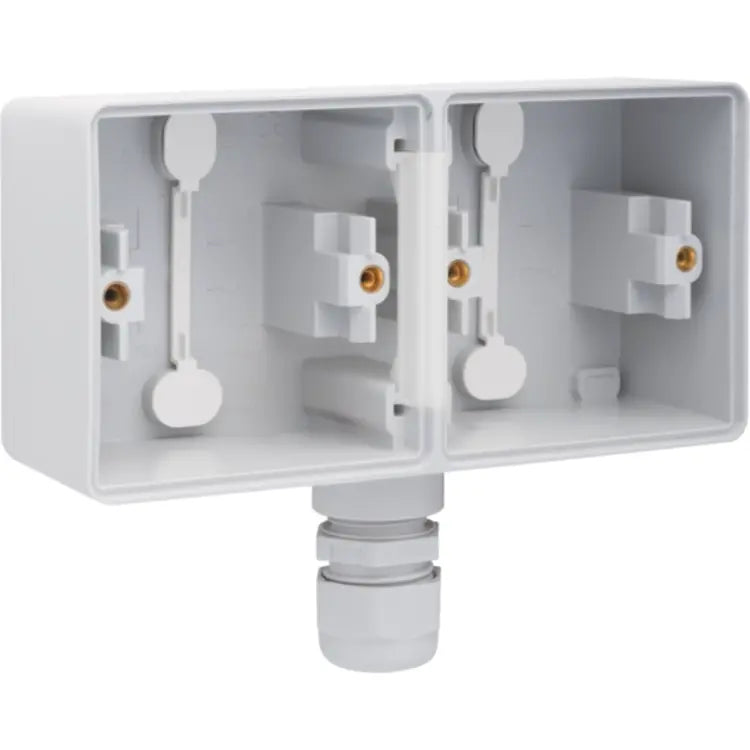 Niko Hydro opbouwbak 2-voudig horizontaal met 1x M20-ingang grijs (700-84851)