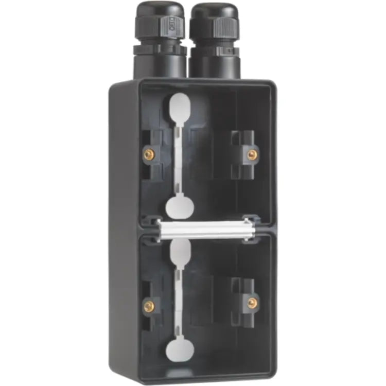 Niko Hydro opbouwbak 2-voudig verticaal met 2x M20-ingang zwart (761-84252)