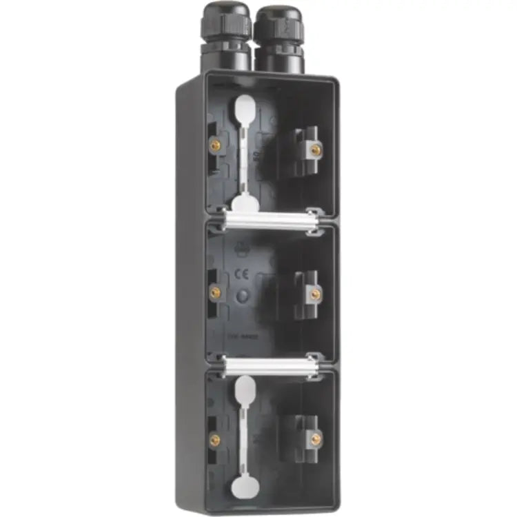 Niko Hydro opbouwbak 3-voudig verticaal met 2x M20-ingang zwart (761-84352)
